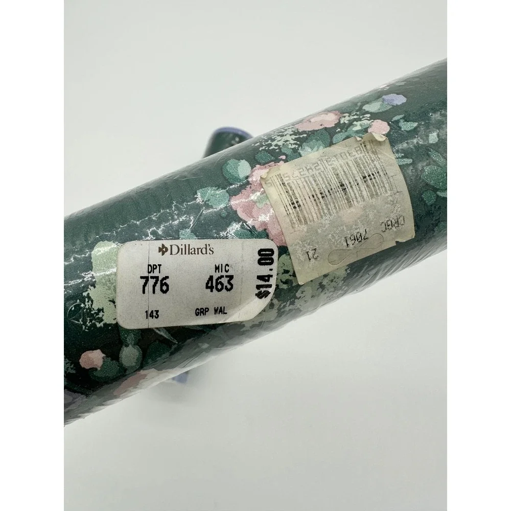 Croscill Wallpaper Border Home Decor Floral Pre-Pasted Strippable Green 5‎ Yards